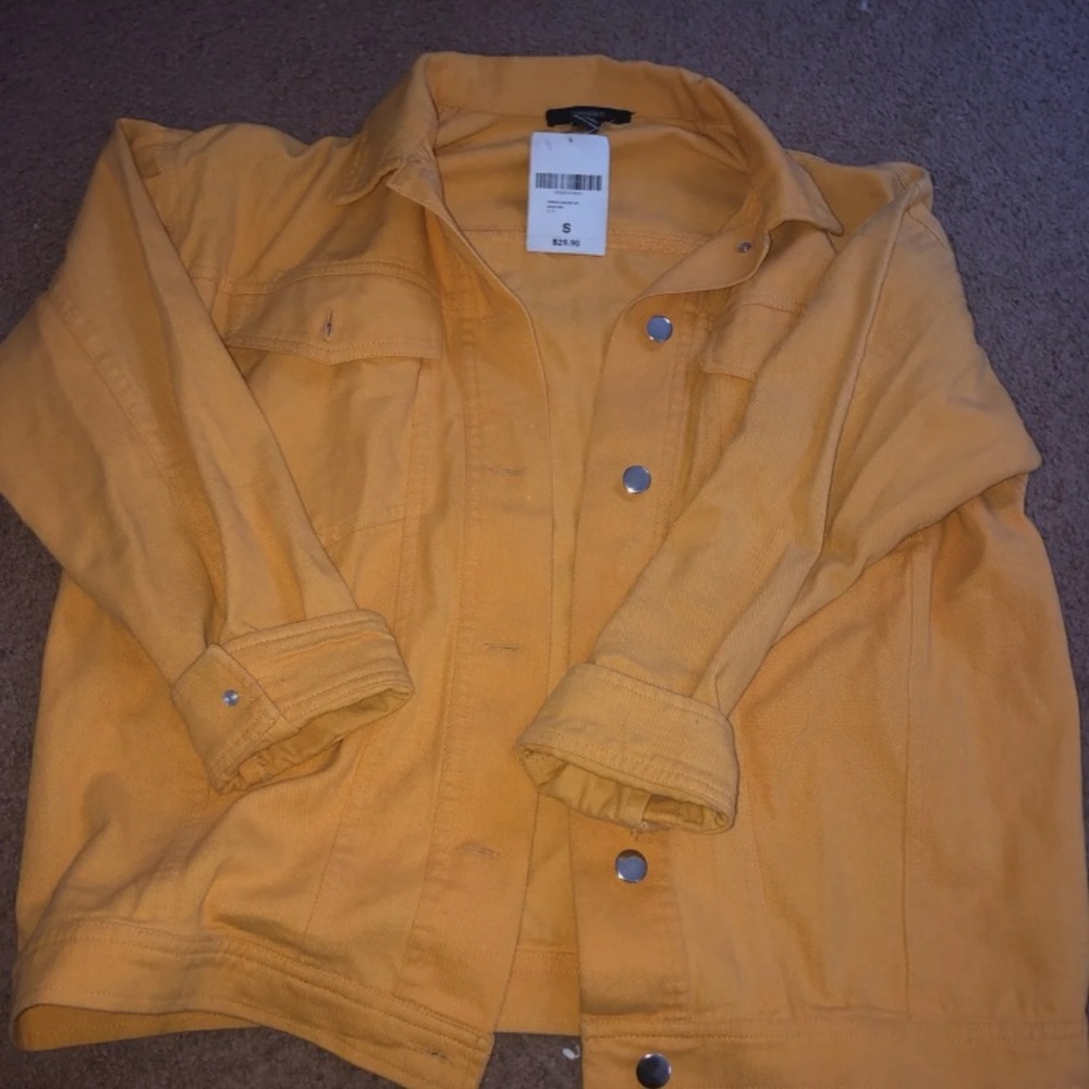 Brand new yellow jean jacket from Forever 21!